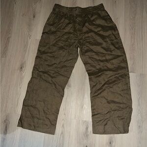 Zara Linen Straight Leg Pants Size XXL | Drawstring Waist